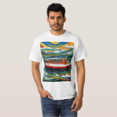 嵐の中の蒸気船3 Tシャツ (正面フル)