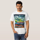 嵐の中の蒸気船5 Tシャツ (正面フル)