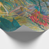 嵐の中の虎熱帯林エキゾチックジャングル ラッピングペーパー (角)