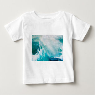 嵐の中の青い白い波 ベビーTシャツ