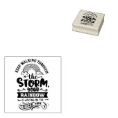 嵐の中を歩き続けるというモチベーションを高める名言 ラバースタンプ (押印)