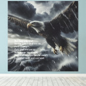 嵐の克服イザヤ40:31 キャンバスプリント (インサイチュ (ウッドフロア))