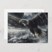 嵐の克服イザヤ40:31 ポストカード (正面/裏面)