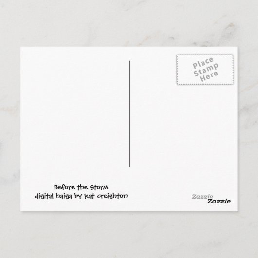 嵐の前に ポストカード (裏面)