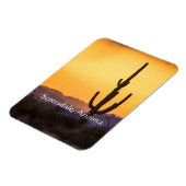 嵐の前のスコッツデールの夕日 マグネット (左側)