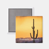 嵐の前のスコッツデールの夕日 マグネット (正面/裏面)