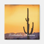 嵐の前のスコッツデールの夕日 マグネット (正面)