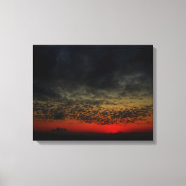 嵐の前の夕日 キャンバスプリント