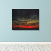 嵐の前の夕日 キャンバスプリント (インサイチュ (ウッドフロア))