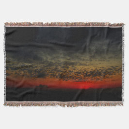 嵐の前の夕日 スローブランケット