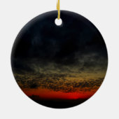 嵐の前の夕日 セラミックオーナメント (裏面)
