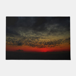 嵐の前の夕日 ドアマット