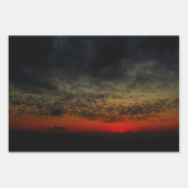 嵐の前の夕日 ラッピングペーパーシート (正面3)