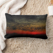 嵐の前の夕日 ランバークッション (ブランケット)