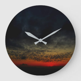 嵐の前の夕日 ラージ壁時計