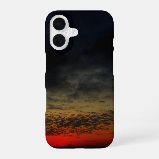 嵐の前の夕日 iPhone 16ケース (裏面)