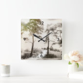 嵐の前の平和 スクエア壁時計 (ホーム)