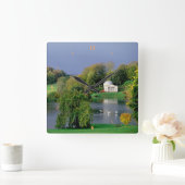 『嵐の前』 スクエア壁時計 (ホーム)