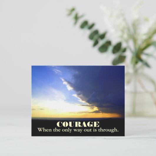 嵐の勇気の郵便はがきの端 ポストカード (スタンド正面)