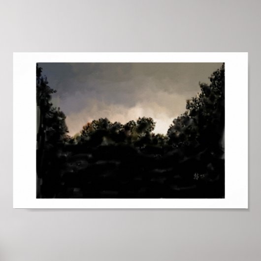 嵐の夕日 ポスター (正面)