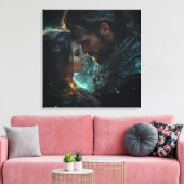 嵐の夜のエーテル愛好家 キャンバスプリント (インサイチュ (リビング))
