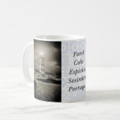 嵐の夜の古い灯台 コーヒーマグカップ (正面左)