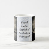 嵐の夜の古い灯台 コーヒーマグカップ (中央)