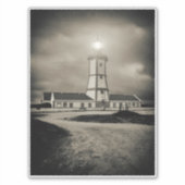 嵐の夜の古い灯台 シール (正面)