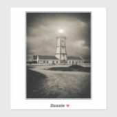 嵐の夜の古い灯台 シール (シート)