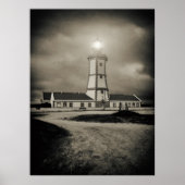 嵐の夜の古い灯台 ポスター (正面)