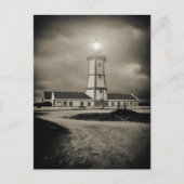 嵐の夜の古い灯台 ポストカード (正面)