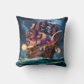 嵐の夜婚約したの海賊船 クッション (正面)