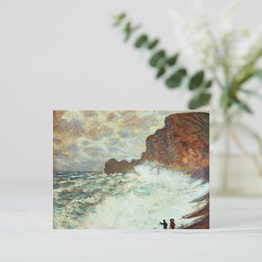 嵐の天気アエレット、荒海 – クロード・モネ ポストカード (スタンド正面)