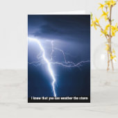 嵐の天気、トンネルの終わりに光を参照 カード (黄色い花)