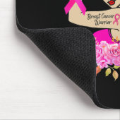 嵐の強い女性の乳がん戦士ピンク マウスパッド (コーナー)