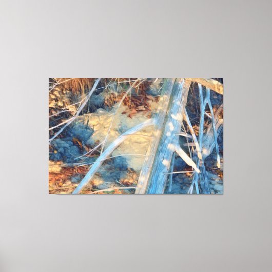 嵐の後に流木 キャンバスプリント (正面)