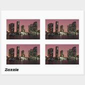嵐の後のマイアミの夕日の光 長方形シール (シート)