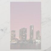 嵐の後のマイアミ上の日没ライト 便箋 (正面)