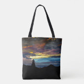 嵐の後の夕日絵を描トート トートバッグ (裏面)