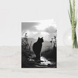 嵐の後の猫ありがとう カード