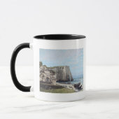 嵐の後のEtretat、1870年の崖 マグカップ (左)
