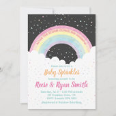 『嵐の後来の虹』|ベビー 招待状 (正面)