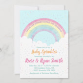 『嵐の後来の虹』|ベビー 招待状 (正面)