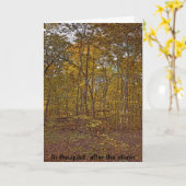 嵐の悔やみや弔慰カードの後の静寂 カード (黄色い花)