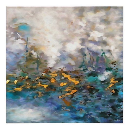嵐の抽象芸術アート絵画の ポスター (正面)