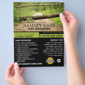 嵐の損傷 – 木の外科医 – Arborist チラシ (手)