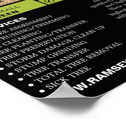 嵐の損傷 – 木の外科医 – Arborist ポスター (角)