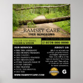 嵐の損傷 – 木の外科医 – Arborist ポスター (正面)