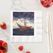 「嵐の旅のペーパーナプキン」 縁ありランチョンナプキン (インサイチュ)