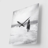 嵐の時代 –  スクエア壁時計 (傾斜)